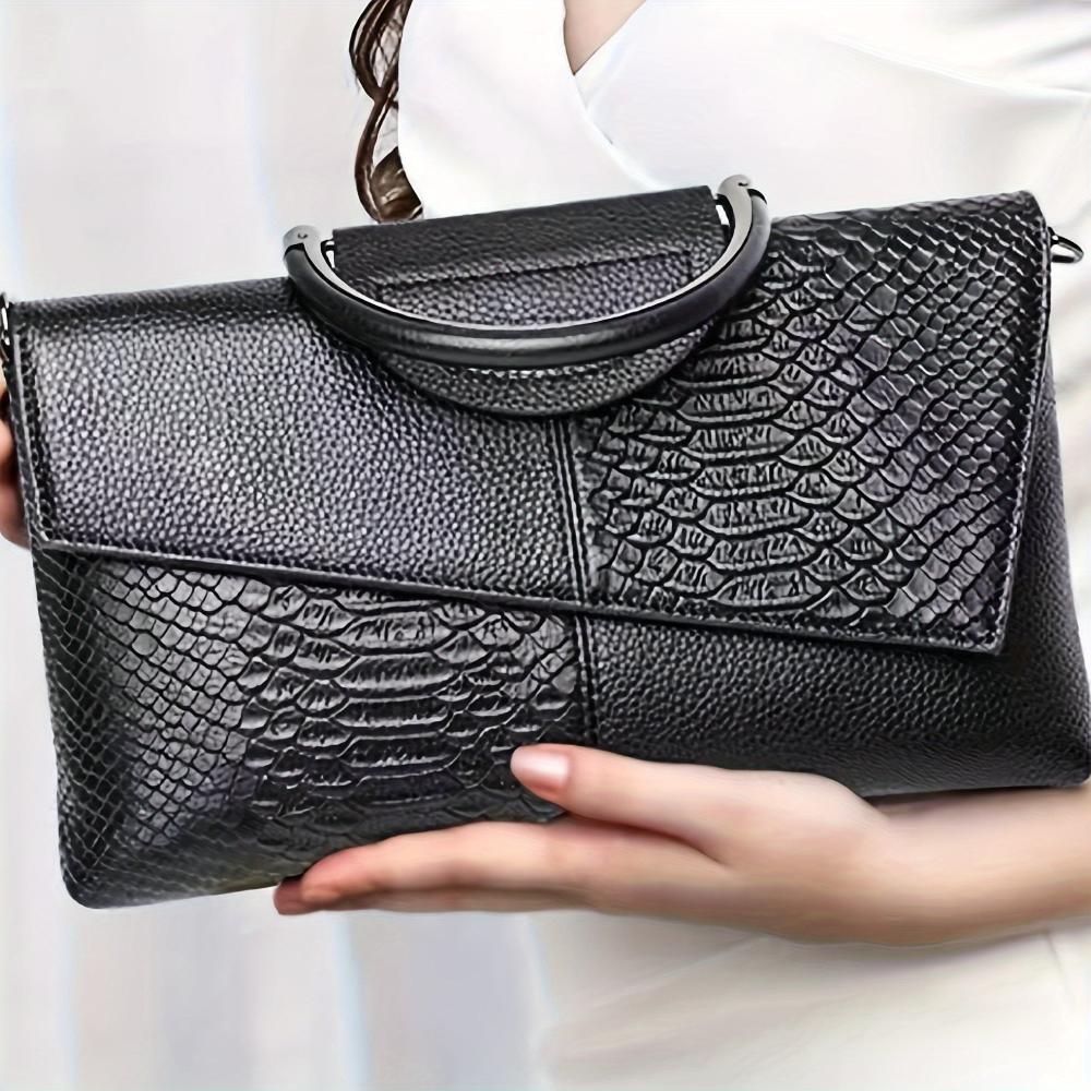 Celeste | Luxus-Handtasche mit Krokodil-Muster