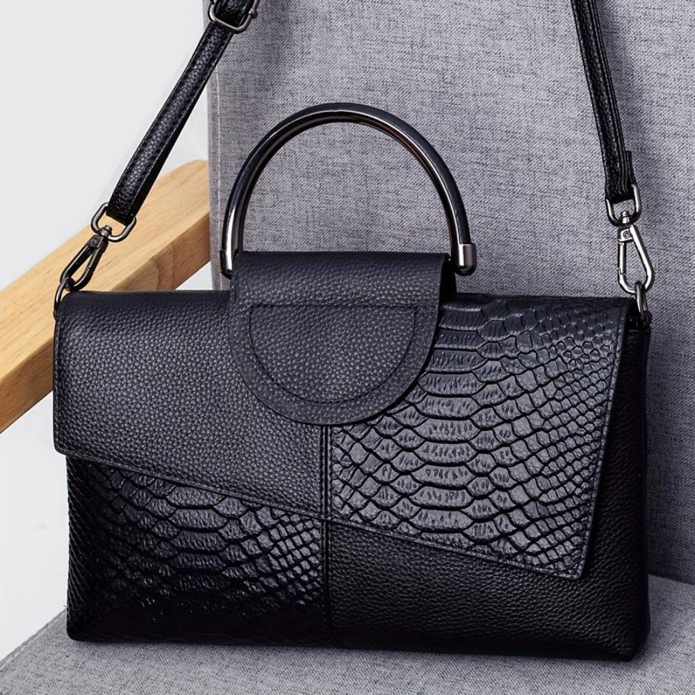 Celeste | Luxus-Handtasche mit Krokodil-Muster