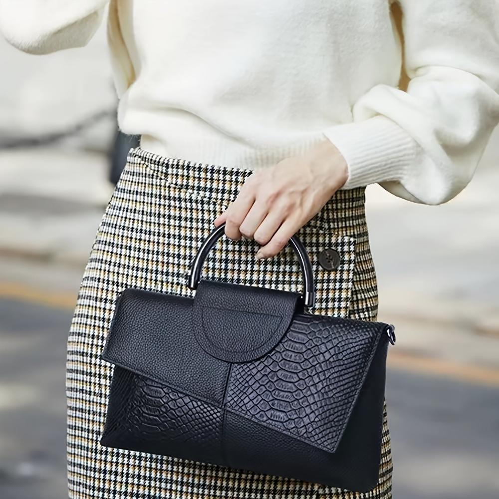 Celeste | Luxus-Handtasche mit Krokodil-Muster