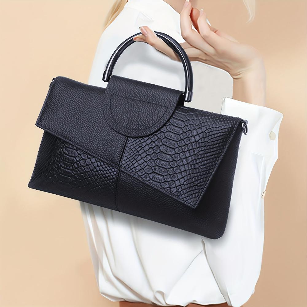 Celeste | Luxus-Handtasche mit Krokodil-Muster