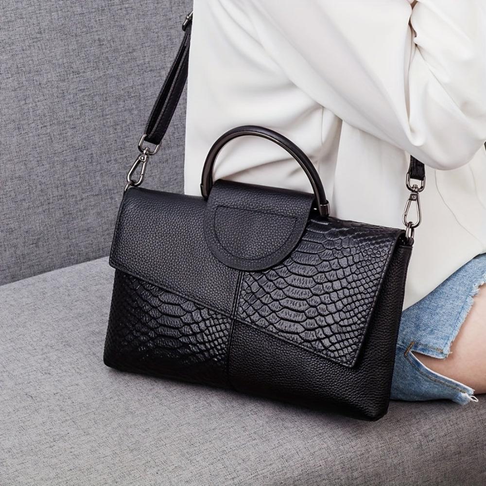 Celeste | Luxus-Handtasche mit Krokodil-Muster