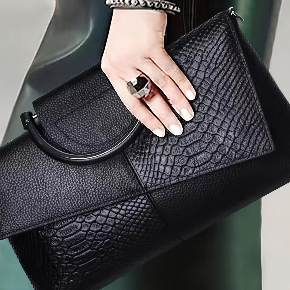 Celeste | Luxus-Handtasche mit Krokodil-Muster